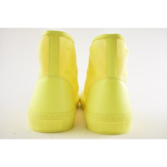 Louis Vuitton Luxembourg Tattoo Yellow Monogram High Top Sneaker UK 9 US 10 11 - Picture 11 of 13